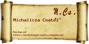 Michalicza Csató névjegykártya